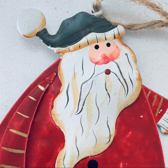 3 Metal Santa Ornaments - Picture 7 of 11